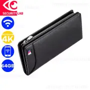 Wallet Camera 4K Wireless Wallet Notebook WIFI 64GB Portable Remote Small Mini