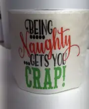 Being Naughty Gets you Crap Tolet Paper