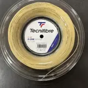 Tecnifibre X-One Biphase 17 Gauge 1.24mm 660' 200m Tennis String Reel Natural
