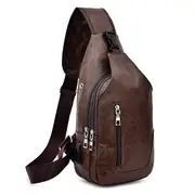Men Resistant Anti Theft Chest Bag Travel Daypack with USB Charging Port
