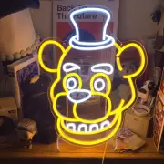Neon Sign Suitable for Five Nights at Freddy's FNAF freddy Wall Decor USB Head