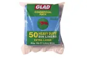 Glad Heavy Duty Garbage Bag Blue 50 Pack