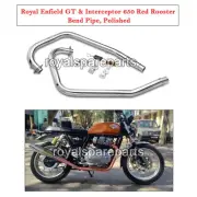 Royal Enfield GT & Interceptor 650cc "Red Rooster Header Bend Pipe, Polished"