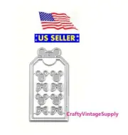 Mouse head bowknot tag label metal cutting dies cut machine cutter die
