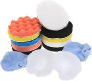 Generic 16pcs Car Buffer Polisher Kit with Drill Attachment for Efficient Car Furniture and Glass Polishing Versatile Sponge Buffing Pads for Easy Waxing and Detailing