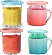 [OVRRCSME] For ninja creami deluxe pints 2 Pack，Compatible with Ninja Creami NC501 NC500 Series 24oz Ice Cream Maker Containers -Containers not Included (24oz 2 Cups+2 Sleeve)