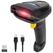 2D Barcode Scanner, Compatible with 2.4G Wireless & Bluetooth & USB Wired Con...