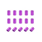 15 Pcs M3x8mm Round Aluminum Standoff Column Spacer Female Purple for DIY