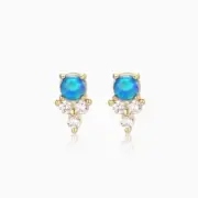 Tiny Stud Earrings Opal and Crystal Stud Earrings Dainty Ear Stack Studs PRETTY