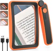Rechargeable Magnifying Glass with Light for Reading - 5X Large Page Magnifier