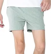 [Generic] Tall Jumpsuits Color Big Pockets Striped Pants Pocket Drawstring Loose Casual Sports Running Straight Shorts Beach Pants Size Open
