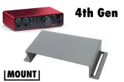 Under Desk Mounting Brackets for Focusrite Scarlett 2i2 (4th gen) AV Rack Shelf