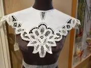 White Lace Collar with Elaborate Stitching- Never used