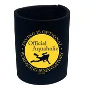 Ow Official Aquaholic - Funny Novelty Stubby Holder