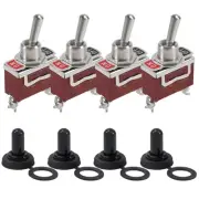 4pcs Marine Toggle Switch 12V DC 30A – Waterproof Heavy Duty ON/OFF