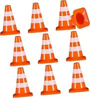 JOINPAYA 10 Pack Miniature Traffic Cones Toys for Sensory Construction Cones for Boys and Girls Educational Learning Toys Bright Colors Sand Table Decorations