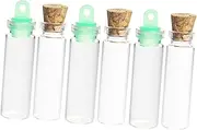 HAMPPLIES 40pcs Mini Glass Wish Bottles with Cork and Colorful Lids Decorative DIY Jars for Weddings Parties Home Decor for Crafts Messages and
