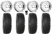 Method 412 15x6 Wheels Raw 5+1 32" RC500S Sticky Tires Polaris RZR TurboR & ProR