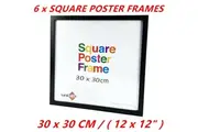 6 x Black Square Poster Frame Home Decor Artwork Prints Picture Photo Gifts 30x30cm