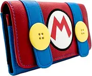 [Nintendo] Super Mario Bros. Plumber Overalls Costume Red Tri-Fold Purse