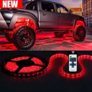 Under Car LED Strip Bar Underbody Underglow Glow Red Light Auto Accessories 16FT