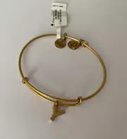 ALEX AND ANI Initial Block Y Bangle NWT