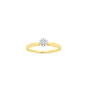 9ct Diamond Cluster Ring