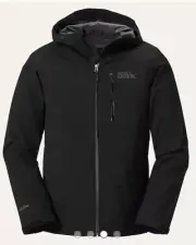 Eddie Bauer Cloud Cap Stretch Waterproof Rain Jacket Black New W/Tags Men’s TL