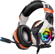 Gaming Headset for PC, Ps4, Ps5, Xbox with 7.1 Surround Sound, Camo