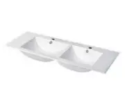 Azura Bathware Vanity Cabinet Top Double Bowl 1 Tap Hole 1500mm x 460mm Gloss Wh