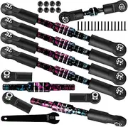BRCatWPark RC Turnbuckles Camber Links Upgrades Part for 1/10 Slash 4WD VXL Rustler 4WD VXL Stampede 4WD VXL Bandit 4WD VXL,Aluminum Adjustable Turnbuckles Hop-Up,Colorful