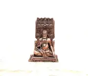 Copper Handmade Ragavendra Lord Idol Statue Rich Patina Antique Finish