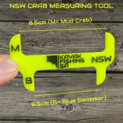 NEW SOUTH WALES CRAB MEASURING TOOL FOR MUD CRAB AND BLUE SWIMMER CRAB