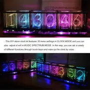Imitate Full Color RGB Glow Tube Clock LED Music Spectrum DIY Kits Gift US