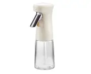 Kitchen Oil Spray Bottle Barbecue Oil Spray Pot Edible Oil Fitness Spray Pneumatic Spray Glass Atomization Oil Control Pot,White