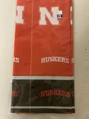 Nenraska Cornhuskers NCAA Plastic Table Cover Tablecloth 54”x 108” USA New