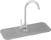 Faucet Splash Guard, Kitchen Faucet Mat | Silicone Tap Splash Catcher Mat, Sink Drip Mat for Laundry Room, Bar, RV