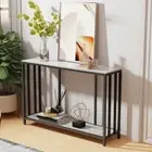 Upscale Sintered Stone Hall Console Table Entry Hallway Table Display Storage