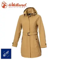在飛比找樂天市場購物網優惠-【Wildland 荒野 女 長版防水防風時尚外套《黃卡其》