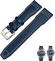 [BANDKIT] Genuine Leather Watch Strap 20mm 21mm 19mm 22mm Cowhide Watchbands For IWC Mark Big Pilot Spitfire PORTOFINO Watch Accessories