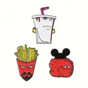 Aqua Teen Hunger Force Enamel Pin Set Hat Backpack Jackets Badge Lapel Animation