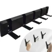 Coat Hook Wall Mount, Aluminum Coat Rack Wall Mount with 5 Retractable Towel ...