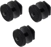 SWOOMEY Camera Mount Accessory Set 3pcs Cold Shoe Mount for Tripod Flash Holder Light Stand Rig 1/4 Inch Screw Quick Fit