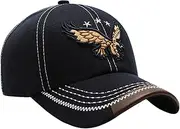 seta-au Embroidery - Trucker Hat Eagle Pattern Embroidery Men's Hat Women's Hat,Adjustable Sports Caps Dad Hats Unisex-Adult Baseball Hats Blue
