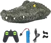 Remote Control Alligator Head, 2.4 Ghz Waterproof Floating Alligator Head, Simulation Crocodile Head Prank Toy for Pool, Pond, Garden