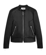 racer blouson jacket in soft lambskin FR48,FR50 black