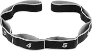 kowaku 8 Segment Yoga Stretching Strap Yoga Resistance Band, Portable Home Gym Multipurpose Exercise Band for Back Upper Lower Body