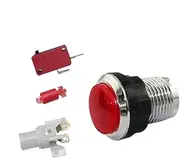 Arcade LED Illuminated Push Button - Round Silver Plated Button for Arcade Machine | Fall-Resistant Game Supplies for Adults, Boys, and Girls