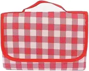 Outdoor Waterproof Camping Floor Mat - Thickened Ultrasonic Picnic Blanket for Tent and Beach Use(Red,100x150cm)