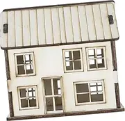 Levemolo Miniature House Sandbox House Sand Table House Mini Model Micro House Christmas Model Household Seat Ring 3D House Picture Hanging Kits Christmas Decor Christmas Craft Wood Beige
